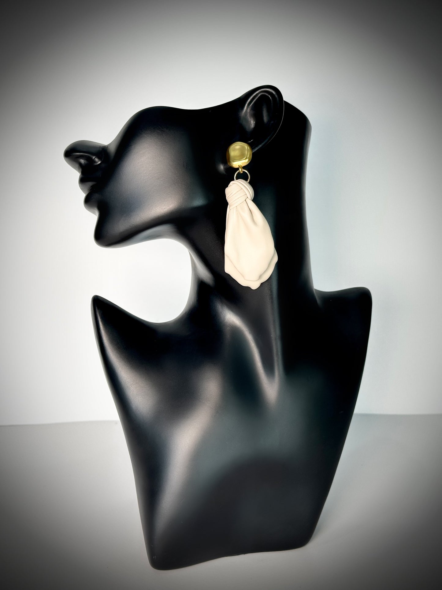 Leather Petal Earrings